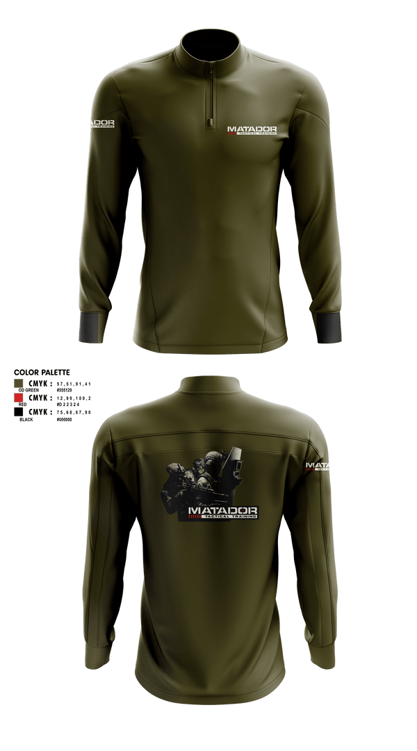 Quarter Zip Jacket, Matador Tactical, , Teamtime, Team time, sublimation, custom sports apparel, team uniforms, spirit wear, spiritwear, sports uniforms, custom shirts, team store, custom team store, fundraiser sports, apparel fundraiser