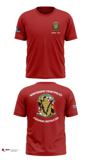 Old School Cotton Feel Shirt, Montgomery County Police Department - Firearms Training Unit, Police, Teamtime, Team time, sublimation, custom sports apparel, team uniforms, spirit wear, spiritwear, sports uniforms, custom shirts, team store, custom team store, fundraiser sports, apparel fundraiser