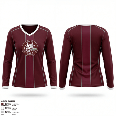 Hamilton Aggies 72800811 Women's Long Sleeve V-neck Shirt - 2