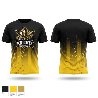 Short Sleeve Performance Shirt, Golden Knights, Baseball, Teamtime, Team time, sublimation, custom sports apparel, team uniforms, spirit wear, spiritwear, sports uniforms, custom shirts, team store, custom team store, fundraiser sports, apparel fundraiser