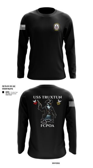 Long Sleeve Performance Shirt, USS TRUXTUN DDG 103, Navy, Teamtime, Team time, sublimation, custom sports apparel, team uniforms, spirit wear, spiritwear, sports uniforms, custom shirts, team store, custom team store, fundraiser sports, apparel fundraiser