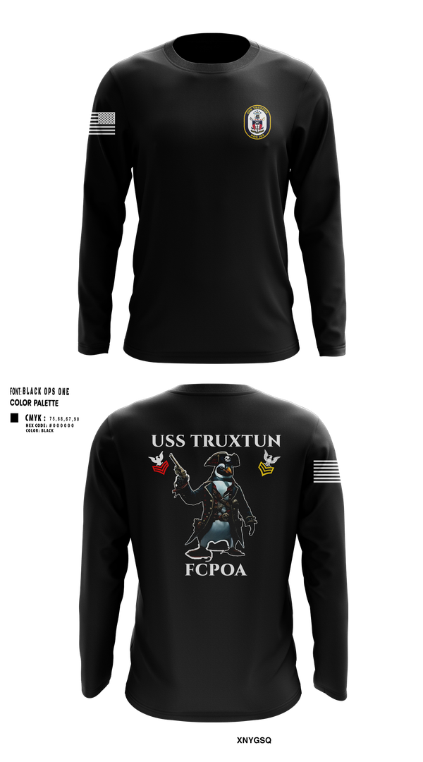 Long Sleeve Performance Shirt, USS TRUXTUN DDG 103, Navy, Teamtime, Team time, sublimation, custom sports apparel, team uniforms, spirit wear, spiritwear, sports uniforms, custom shirts, team store, custom team store, fundraiser sports, apparel fundraiser