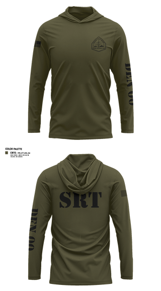 Long Sleeve Performance Shirt with hood, Denver Special Response Team, Police, Teamtime, Team time, sublimation, custom sports apparel, team uniforms, spirit wear, spiritwear, sports uniforms, custom shirts, team store, custom team store, fundraiser sports, apparel fundraiser