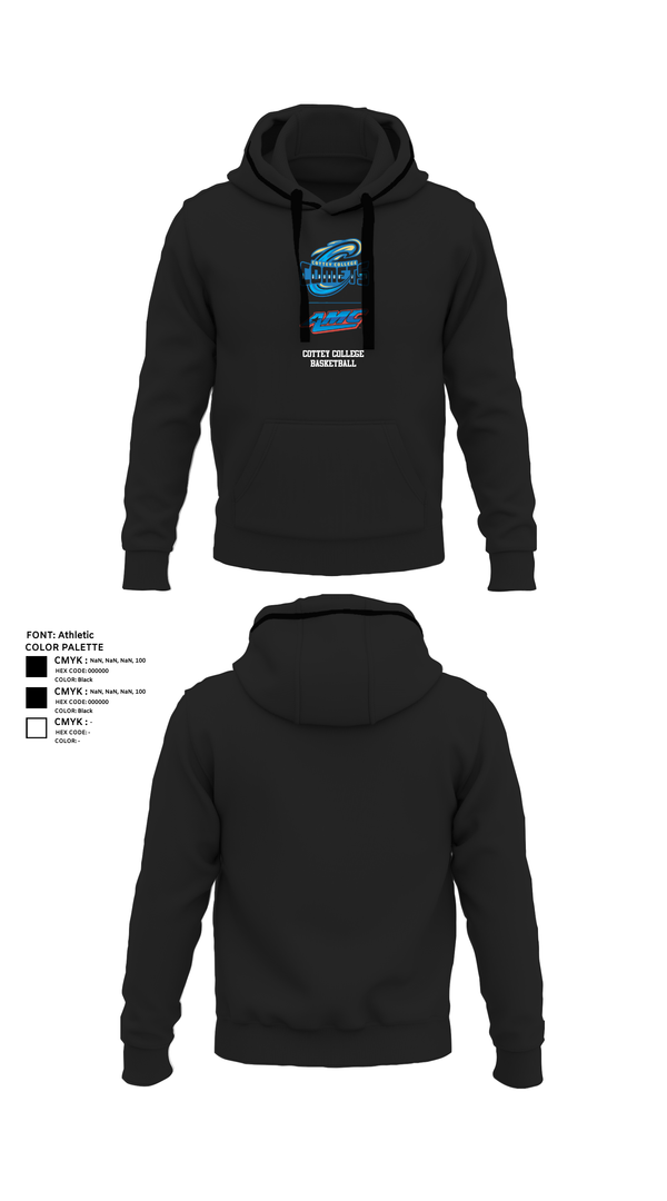 Hoodie, Cottey College Basketball, Women's Basketball, Teamtime, Team time, sublimation, custom sports apparel, team uniforms, spirit wear, spiritwear, sports uniforms, custom shirts, team store, custom team store, fundraiser sports, apparel fundraiser