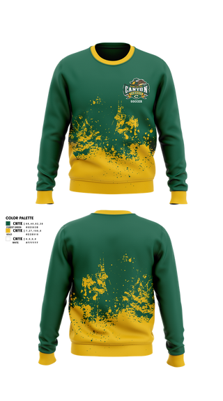 Crew Neck Sweatshirt, Canyon High School Girls Soccer, Women's Soccer, Teamtime, Team time, sublimation, custom sports apparel, team uniforms, spirit wear, spiritwear, sports uniforms, custom shirts, team store, custom team store, fundraiser sports, apparel fundraiser