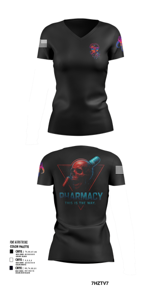Womens Short Sleeve Vneck Shirt, C co Pharmacy, , Teamtime, Team time, sublimation, custom sports apparel, team uniforms, spirit wear, spiritwear, sports uniforms, custom shirts, team store, custom team store, fundraiser sports, apparel fundraiser