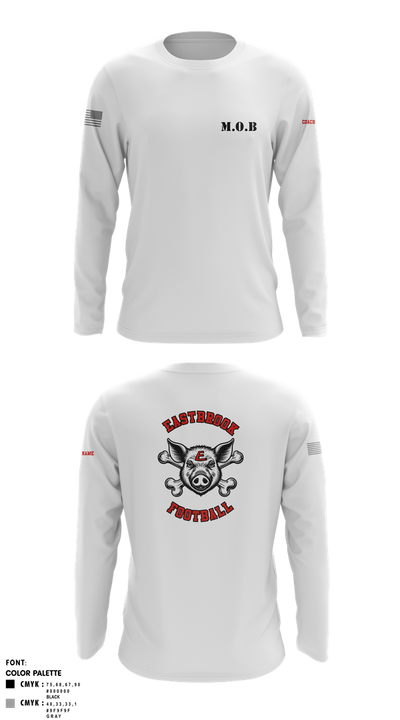 Eastbrook Football 93243823 Long Sleeve Performance Shirt 7