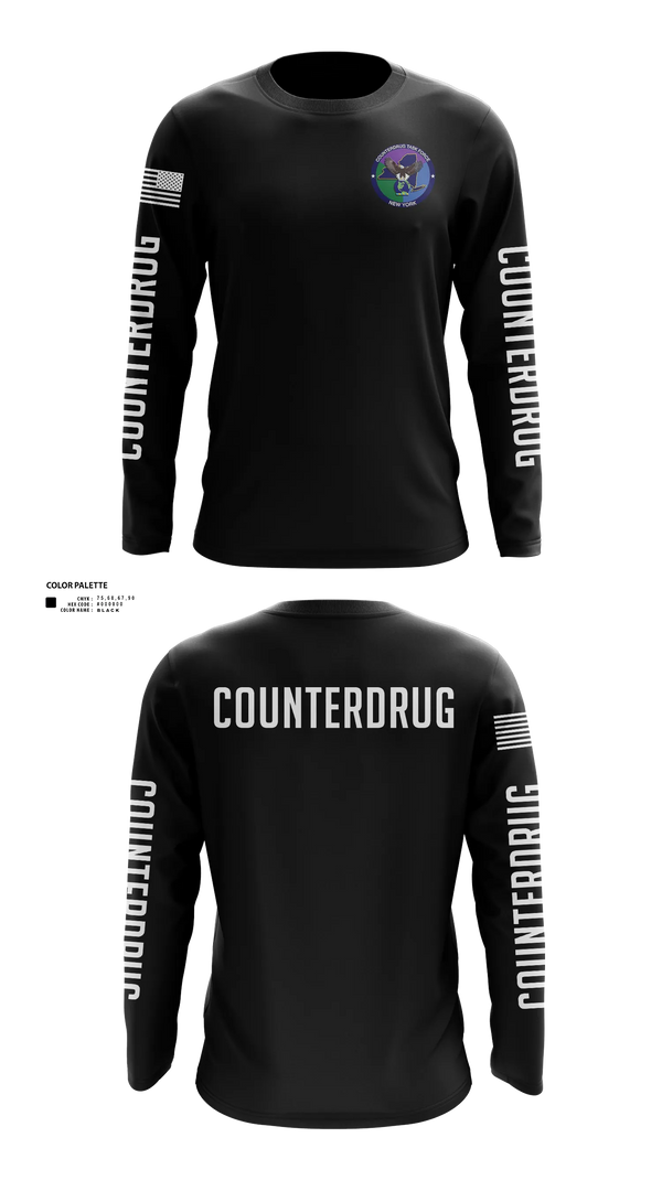 Long Sleeve Performance Shirt, New York Counterdrug Task Force, Police, Teamtime, Team time, sublimation, custom sports apparel, team uniforms, spirit wear, spiritwear, sports uniforms, custom shirts, team store, custom team store, fundraiser sports, apparel fundraiser