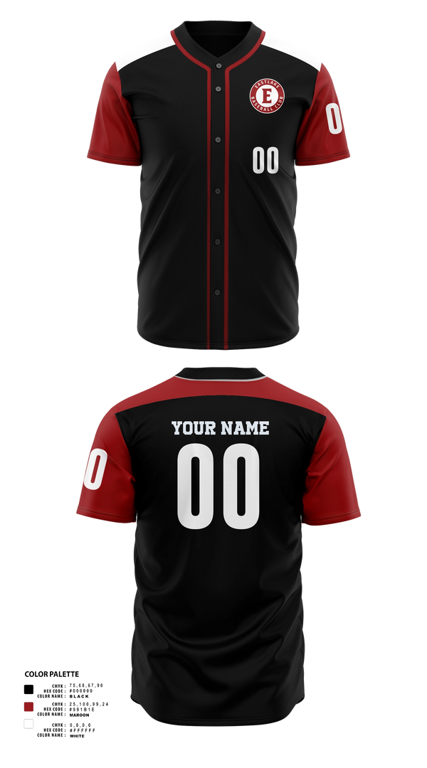 Full Button Baseball Jersey, Eastlake, Baseball, Teamtime, Team time, sublimation, custom sports apparel, team uniforms, spirit wear, spiritwear, sports uniforms, custom shirts, team store, custom team store, fundraiser sports, apparel fundraiser