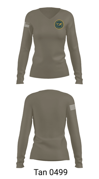 Womens Long Sleeve Vneck Shirt, OSTC Det. Norfolk, Navy, Teamtime, Team time, sublimation, custom sports apparel, team uniforms, spirit wear, spiritwear, sports uniforms, custom shirts, team store, custom team store, fundraiser sports, apparel fundraiser