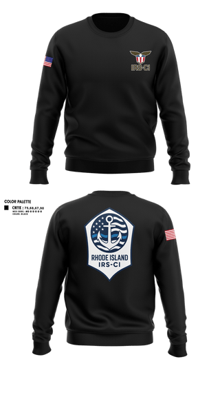 Crew Neck Sweatshirt, IRS-CI, Police, Teamtime, Team time, sublimation, custom sports apparel, team uniforms, spirit wear, spiritwear, sports uniforms, custom shirts, team store, custom team store, fundraiser sports, apparel fundraiser