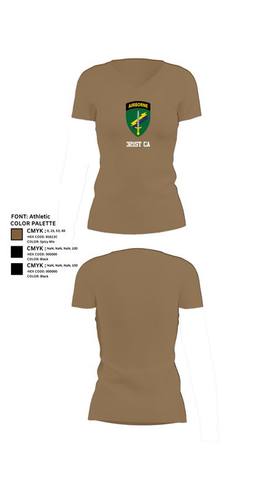 321st CA 45923194 Women's Short Sleeve V-neck Shirt - 4
