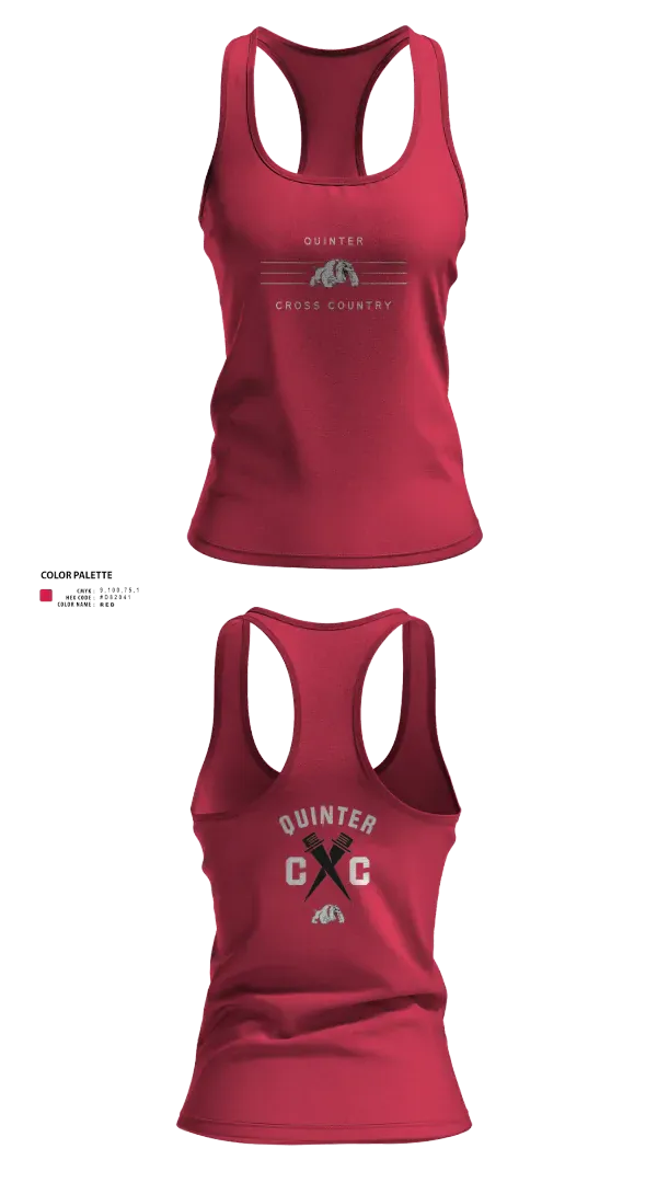 Womens Track Singlet, Quinter Bulldogs, Cross Country, Teamtime, Team time, sublimation, custom sports apparel, team uniforms, spirit wear, spiritwear, sports uniforms, custom shirts, team store, custom team store, fundraiser sports, apparel fundraiser