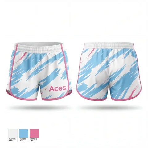 Womens Shorts, Aces, Baseball, Teamtime, Team time, sublimation, custom sports apparel, team uniforms, spirit wear, spiritwear, sports uniforms, custom shirts, team store, custom team store, fundraiser sports, apparel fundraiser
