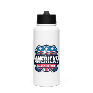 Fallen Heroes 43632979 Stainless Steel Water Bottle with a Straw Lid