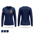 Uvalde Volunteer Fire Department Women's Long Sleeve V-neck Shirt - 1