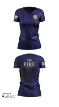 Camp Arifjan Fire Department 82810488 Women's Short Sleeve V-neck Shirt - 100