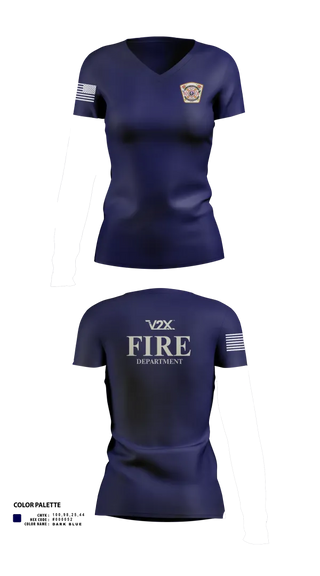 Womens Short Sleeve Vneck Shirt, Camp Arifjan Fire Department, Fire Department, Teamtime, Team time, sublimation, custom sports apparel, team uniforms, spirit wear, spiritwear, sports uniforms, custom shirts, team store, custom team store, fundraiser sports, apparel fundraiser