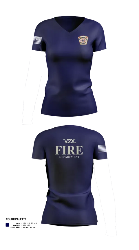 Womens Short Sleeve Vneck Shirt, Camp Arifjan Fire Department, Fire Department, Teamtime, Team time, sublimation, custom sports apparel, team uniforms, spirit wear, spiritwear, sports uniforms, custom shirts, team store, custom team store, fundraiser sports, apparel fundraiser
