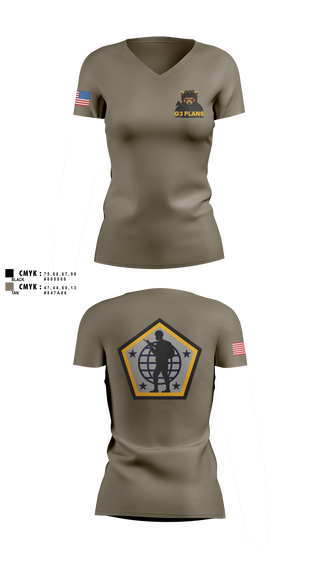 Womens Short Sleeve Vneck Shirt, HRC G3, Army, Teamtime, Team time, sublimation, custom sports apparel, team uniforms, spirit wear, spiritwear, sports uniforms, custom shirts, team store, custom team store, fundraiser sports, apparel fundraiser