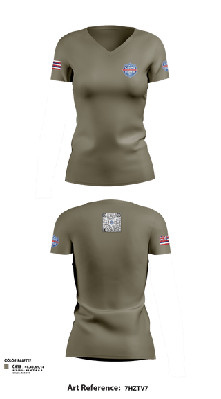 Womens Short Sleeve Vneck Shirt, CrimeStoppers Honolulu, Police, Teamtime, Team time, sublimation, custom sports apparel, team uniforms, spirit wear, spiritwear, sports uniforms, custom shirts, team store, custom team store, fundraiser sports, apparel fundraiser