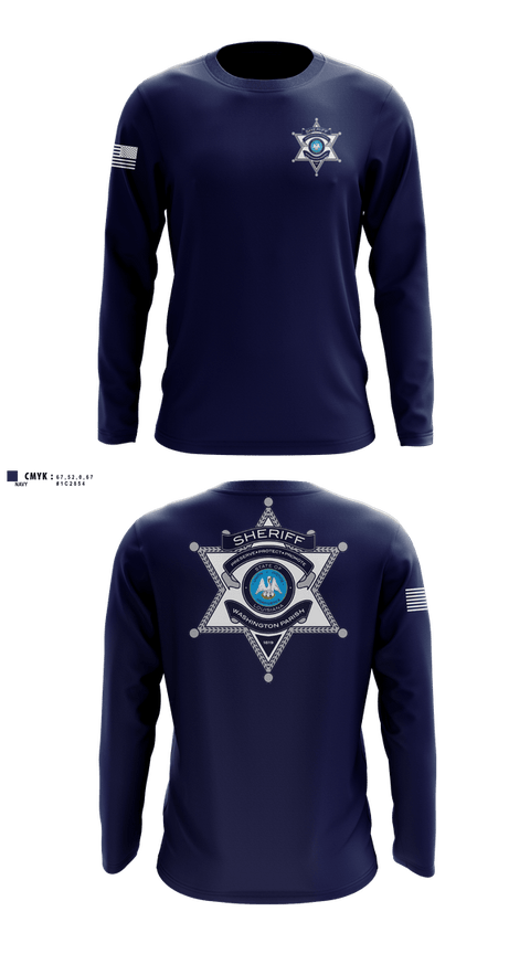 Long Sleeve Performance Shirt, Washington Parish Sheriff’s Office, Police, Teamtime, Team time, sublimation, custom sports apparel, team uniforms, spirit wear, spiritwear, sports uniforms, custom shirts, team store, custom team store, fundraiser sports, apparel fundraiser
