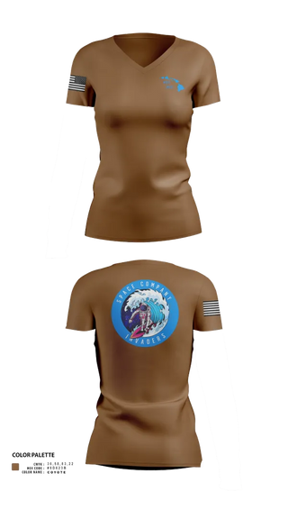 Womens Short Sleeve Vneck Shirt, Space Company, Army, Teamtime, Team time, sublimation, custom sports apparel, team uniforms, spirit wear, spiritwear, sports uniforms, custom shirts, team store, custom team store, fundraiser sports, apparel fundraiser