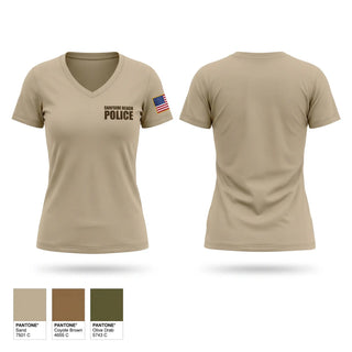 Womens Short Sleeve Vneck Shirt, Surfside Beach Police, Police, Teamtime, Team time, sublimation, custom sports apparel, team uniforms, spirit wear, spiritwear, sports uniforms, custom shirts, team store, custom team store, fundraiser sports, apparel fundraiser