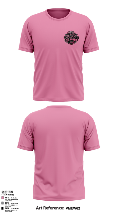 SSA Lady Diamonds Short Sleeve Performance Shirt - 5