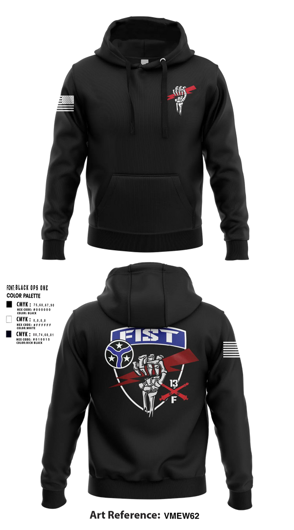 Hoodie, 1/115th FA HHB DET 1, Army, Teamtime, Team time, sublimation, custom sports apparel, team uniforms, spirit wear, spiritwear, sports uniforms, custom shirts, team store, custom team store, fundraiser sports, apparel fundraiser