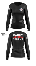 Carey Rural Fire & Rescue Women's Long Sleeve V-neck Shirt - 12