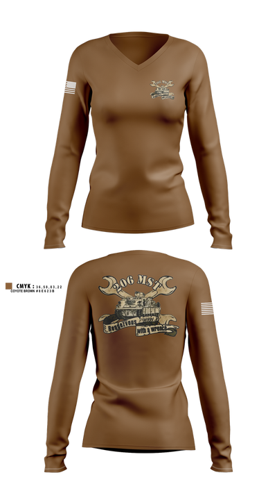 206th MST Women's Long Sleeve V-neck Shirt - 100