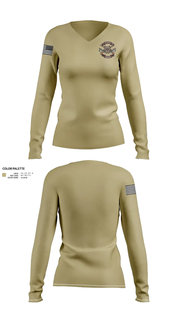 Womens Long Sleeve Vneck Shirt, Delta, , Teamtime, Team time, sublimation, custom sports apparel, team uniforms, spirit wear, spiritwear, sports uniforms, custom shirts, team store, custom team store, fundraiser sports, apparel fundraiser