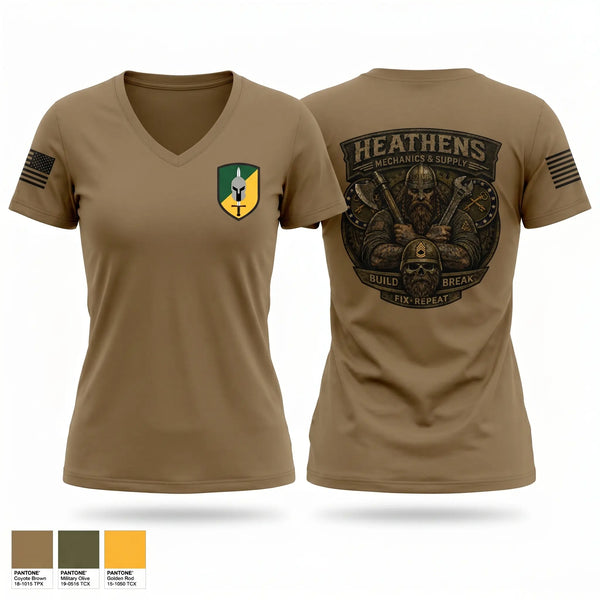 Womens Short Sleeve Vneck Shirt, 152 mp co, Army, Teamtime, Team time, sublimation, custom sports apparel, team uniforms, spirit wear, spiritwear, sports uniforms, custom shirts, team store, custom team store, fundraiser sports, apparel fundraiser