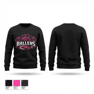 Crew Neck Sweatshirt, Pittsburgh Ballers, Women's Basketball, Teamtime, Team time, sublimation, custom sports apparel, team uniforms, spirit wear, spiritwear, sports uniforms, custom shirts, team store, custom team store, fundraiser sports, apparel fundraiser