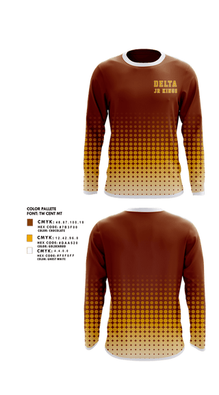 Long Sleeve Performance Shirt, Delta jr kings youth football and cheer, , Teamtime, Team time, sublimation, custom sports apparel, team uniforms, spirit wear, spiritwear, sports uniforms, custom shirts, team store, custom team store, fundraiser sports, apparel fundraiser