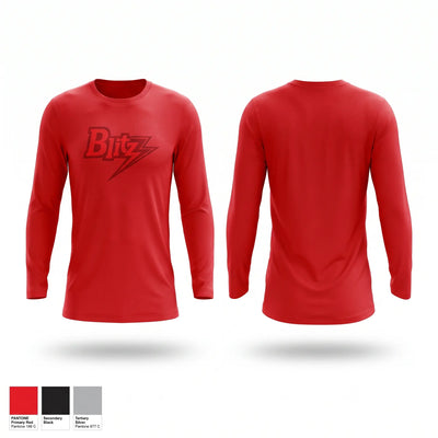 Chicago Blitz Youth Football and Cheer Long Sleeve Performance Shirt - 2