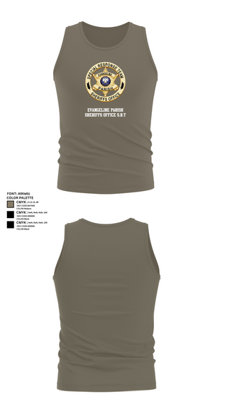 Tank Top, Evangeline Parish Sheriffs Office S.R.T, Police, Teamtime, Team time, sublimation, custom sports apparel, team uniforms, spirit wear, spiritwear, sports uniforms, custom shirts, team store, custom team store, fundraiser sports, apparel fundraiser
