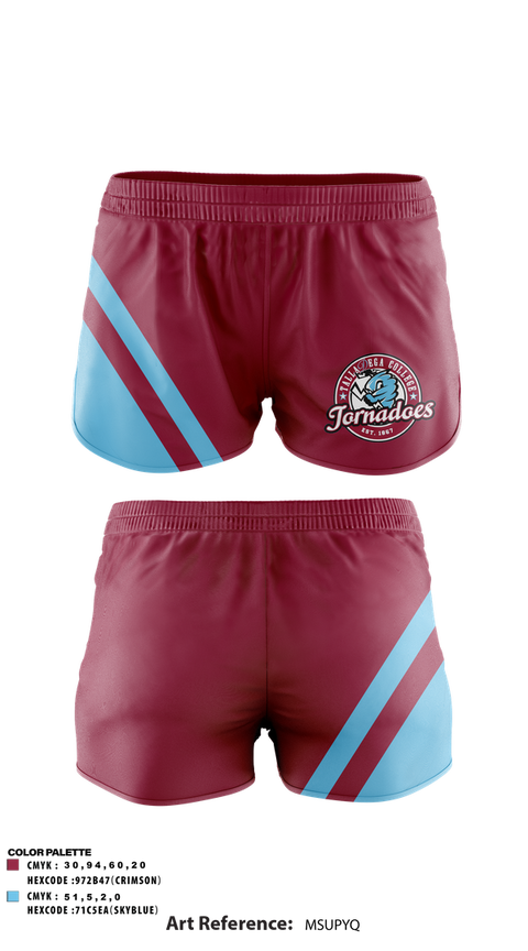 Track Shorts, Talladega College Women’s Soccer, Women's Soccer, Teamtime, Team time, sublimation, custom sports apparel, team uniforms, spirit wear, spiritwear, sports uniforms, custom shirts, team store, custom team store, fundraiser sports, apparel fundraiser