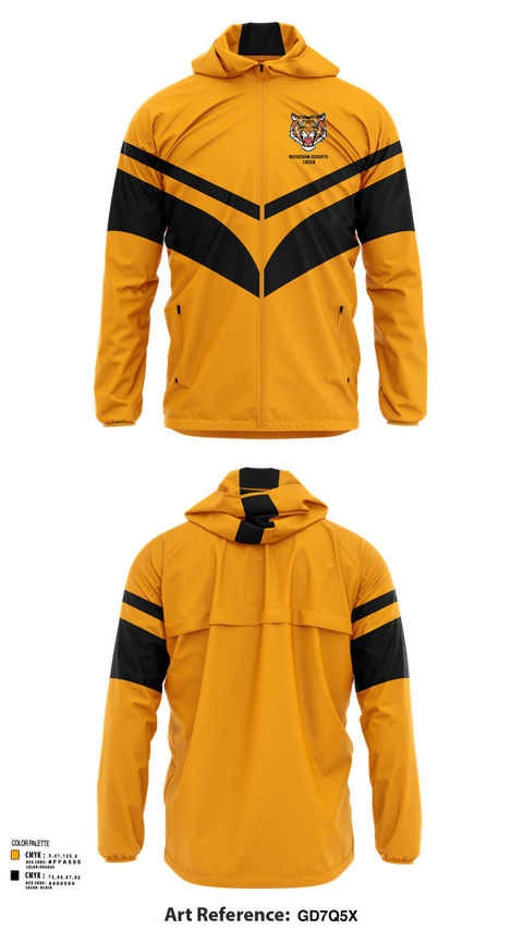 Windbreaker, Muskegon Heights Cheer, Cheer, Teamtime, Team time, sublimation, custom sports apparel, team uniforms, spirit wear, spiritwear, sports uniforms, custom shirts, team store, custom team store, fundraiser sports, apparel fundraiser