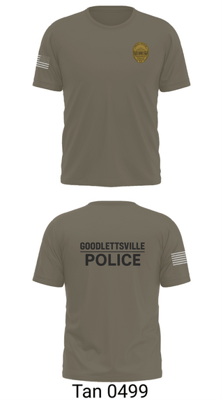 Old School Cotton Feel Shirt, Goodlettsville Police Department, Police, Teamtime, Team time, sublimation, custom sports apparel, team uniforms, spirit wear, spiritwear, sports uniforms, custom shirts, team store, custom team store, fundraiser sports, apparel fundraiser