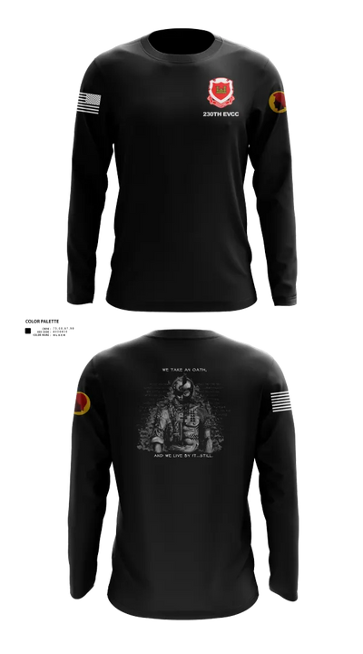 230th Engineering Vertical Construction Company 46652085 Long Sleeve Performance Shirt 110