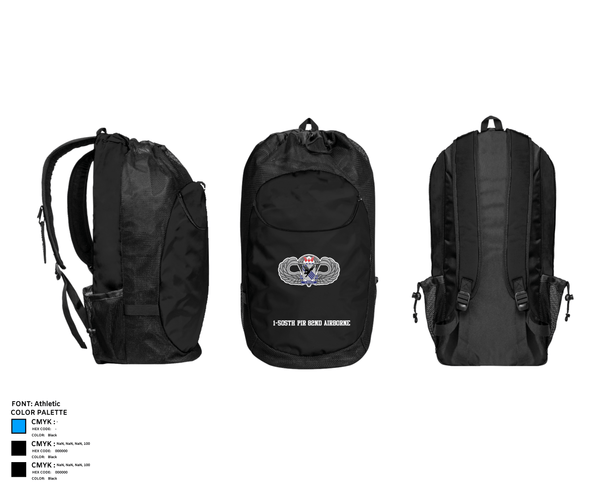 Gear Bag, 1-505th PIR 82nd airborne, Army, Teamtime, Team time, sublimation, custom sports apparel, team uniforms, spirit wear, spiritwear, sports uniforms, custom shirts, team store, custom team store, fundraiser sports, apparel fundraiser