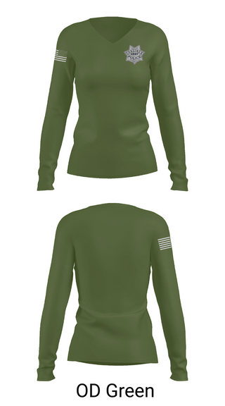 Womens Long Sleeve Vneck Shirt, Coalinga Police Department, Police, Teamtime, Team time, sublimation, custom sports apparel, team uniforms, spirit wear, spiritwear, sports uniforms, custom shirts, team store, custom team store, fundraiser sports, apparel fundraiser