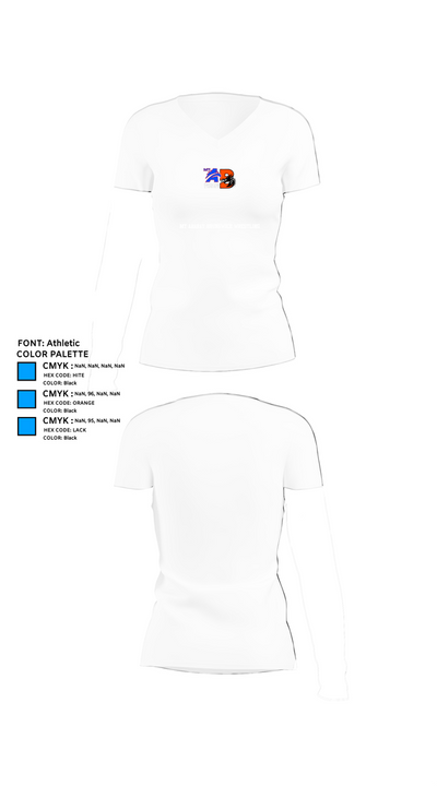 Mt Ararat Brunswick Wrestling 31396339 Women's Short Sleeve V-neck Shirt - 18