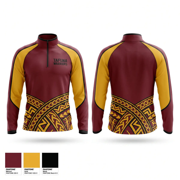 Quarter Zip Jacket, TAFUNA WARRIORS, , Teamtime, Team time, sublimation, custom sports apparel, team uniforms, spirit wear, spiritwear, sports uniforms, custom shirts, team store, custom team store, fundraiser sports, apparel fundraiser