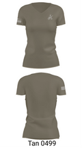 University of Tampa Army ROTC 14047463 Women's Short Sleeve V-neck Shirt - 68