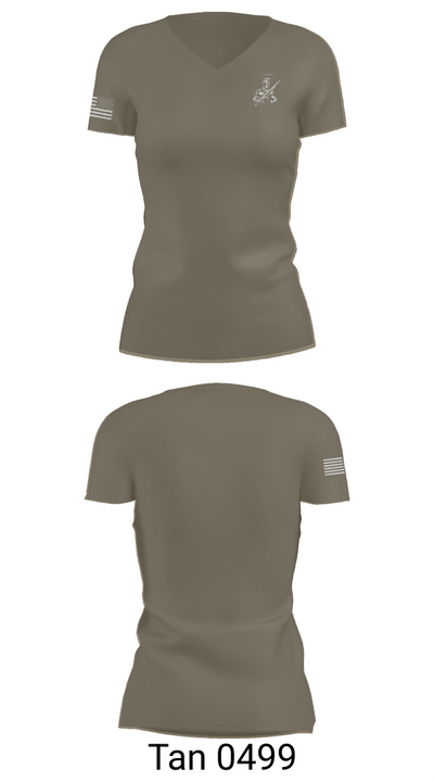 University of Tampa Army ROTC 14047463 Women's Short Sleeve V-neck Shirt - 68