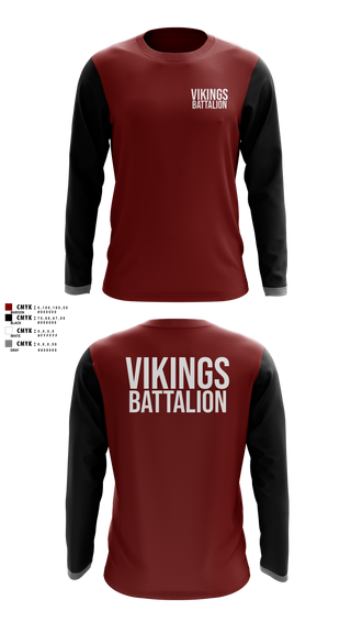 Long Sleeve Performance Shirt, Viking battalion, Army, Teamtime, Team time, sublimation, custom sports apparel, team uniforms, spirit wear, spiritwear, sports uniforms, custom shirts, team store, custom team store, fundraiser sports, apparel fundraiser