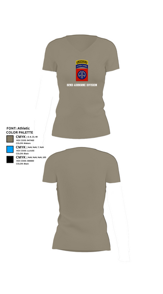 Womens Short Sleeve Vneck Shirt, 82nd airborne Division, , Teamtime, Team time, sublimation, custom sports apparel, team uniforms, spirit wear, spiritwear, sports uniforms, custom shirts, team store, custom team store, fundraiser sports, apparel fundraiser